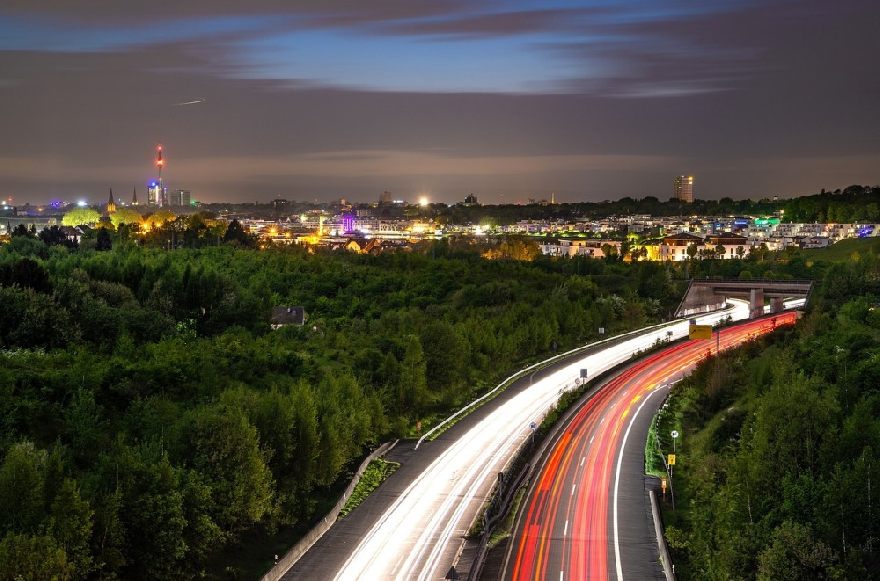 Dortmund bei Nacht.