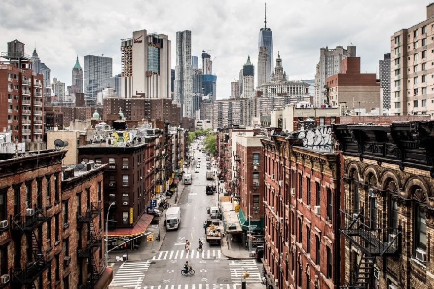 Esquina de la calle Nueva York